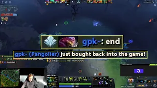 "take mid from Topson & give up after 1 death" -Cr1t witnesses a classic GPK meltdown