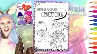 Coloring Trolls 2 Pop Music Medley Poppy & Branch |Dreamworks Trolls World Tour Coloring Book Pages