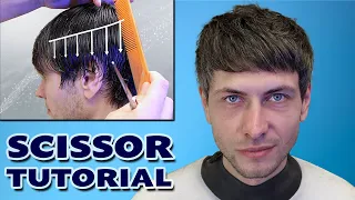 Basic Mens Scissor Cut | Step by Step Gents Shear Cut