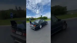 Mercedes-Benz 190E EVO II. Here is another classic casually making a corner. #shorts #cars