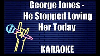 George Jones - He Stopped Loving Her Today (Karaoke)