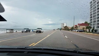 A drive down Seawall Blvd in Galveston Texas.