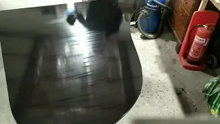 French Polishing/ Ebonising A Grand Piano Lid