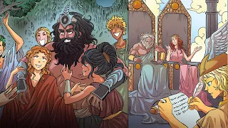 The Marriage of Zeus and Hera: The Punishment of the Lazy Nymph - Animated version - Greek Mythology