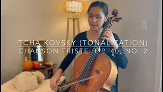 Chanson Triste (Cello Play Along) | Tchaikovsky | Suzuki Cello Book 4