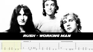Working Man - Rush - Guitar Play Along with On-Screen Tabs