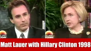 Hillary Clinton Interviewed by Matt Lauer about Monica Lewinsky 1998