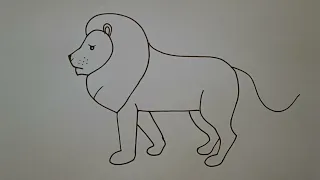 how to draw lion drawing easy step for beginners