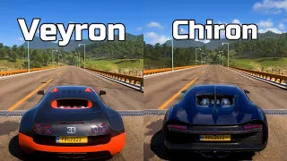 Forza Horizon 5: Bugatti Veyron Super Sport vs Bugatti Chiron - Drag Race