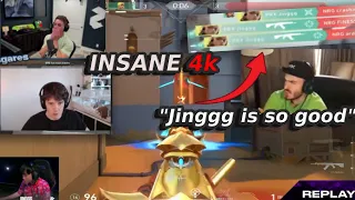 Streamers SHOCKED by PRX JINGG insane 1v4 against NRG to hold the site | VCT Masters Tokyo