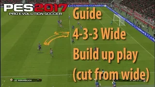 PES 2017 Guide 4-3-3 Wide Build Up Play (cut from wide)