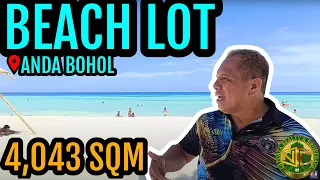 Beach lot for sale 4,043 sqm clean title ANDA Bohol Philippines 30k/sqm negotiable