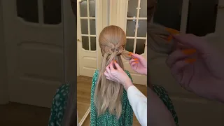 Красивая прическа плетение 27, простая лайфхак haircut hair shorts Марина Гоголева волосы девушка