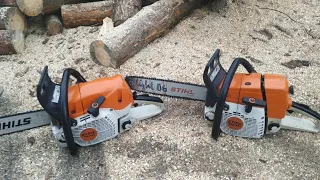 Бензопилы Stihl MS341 MS462 на дровах/ Stihl MS 341 vs Stihl MS462 cutting firewood with a chainsaw