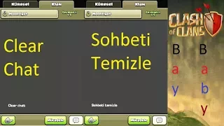 Clash Of Clans sohbeti Temizle Nasıl yapılır