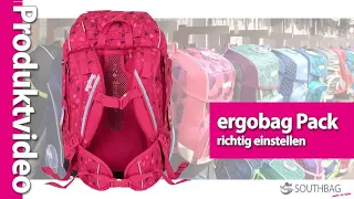 Ergobag Schulranzen Pack  - richtig am Rücken einstellen