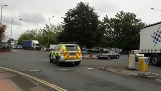 Police escort wide load