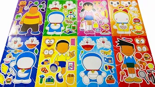 [Sticker ASMR] Decorating a Satisfying Doraemon Sticker Book ASMR ✨ 도라에몽 스티커 꾸미기 ドラえもん