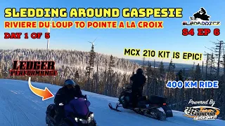 Snowmobiling Around Gaspesie, Quebec | Day 1 - Riviere Du Loup to Pointe A La Croix | Ski-Doo 900R's