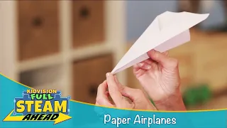 Paper Airplanes with SCIENCE (3-minute) | KidVision Full STEAM Ahead