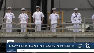 Fact or Fiction: Navy ends ban on hands in pockets?