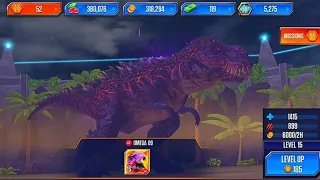 (Jurassic World the game) gameplay and omega 09 at level 15!