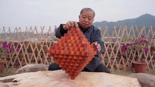 Grandpa Amu used 129 wooden blocks to build Luban locks. Assembly is full of wisdom, amazing