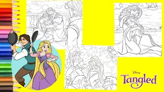 Disney Tangled - Coloring Rapunzel Flynn Rider Mother Gothel - Disney Coloring Pages