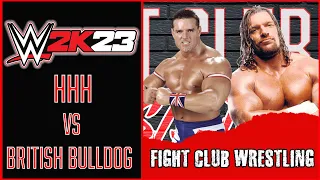 Fight Club Wrestling: Legend Showdown !! Triple H vs British Bulldog #wwe2k22 #universemode #4k