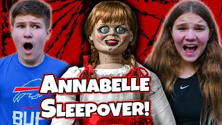 SLEEPOVER with @Carlaylee and ANNABELLE!? EVIL DOLL RETURNS!