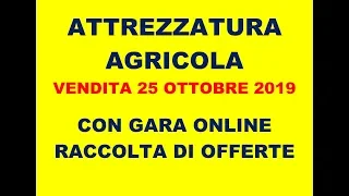 ASTA ATTREZZATURE AGRICOLE + MACCHINA D'EPOCA