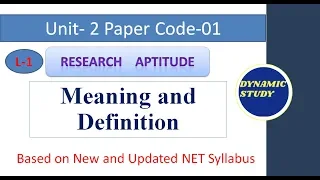 Research- Meaning, Definition, Features, and Objectives Lesson-1