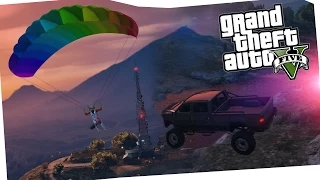 SKY DIVING & EVADING COPS - GTA 5