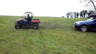 Wolfhound towing X3 from soaking field