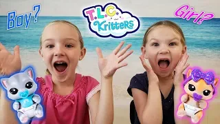 Gender Reveal Toys! Opening TLC Kritters! Boy or Girl Babies?