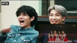 BTS Reaction to Blackpink Christmas celebration +making gifts)last Christmas, Rudolph song #ARMYMADE