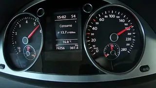 PASSAT CC V6 3.6 0-200 km/h 300HP - Launch Control -Test Autobahn