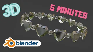 EASY 5 Minute Jewelry in BLENDER for Beginners Using Curve and Array Modifiers