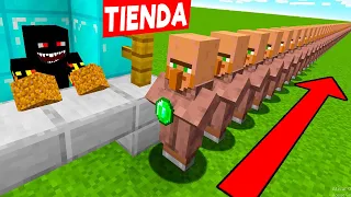 Hice una tienda para robar esmeraldas de los aldeanos en Minecraft