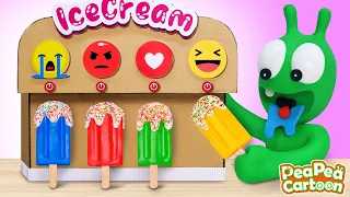 Pea Pea Try Emoji Ice Cream Vending Machine - Kid Learning - Pea Pea Cartoon