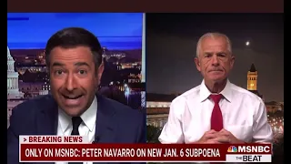 Ari Melber, MSNBC Host, Cross Examines Former Trump Aide Peter Navarro Perfectly