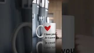 Valentine's Day Gift - Mug I love You Je t'aime - Mug for Coffee Lovers - Learn Romantic French