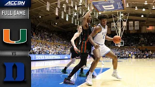 Miami vs. Duke Full Game | 2019-20 ACC Men's Basketball