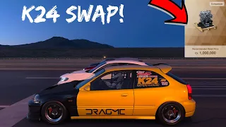 Gran Turismo 7 - EK Hatch gets a K24 Engine Swap! EK Civic Touring goes Roll Racing!