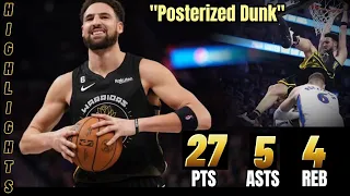 Klay Thompson 27 Pts 5 Asts Highlights VS Wizards February 13, 2023 | Posterized Porzingis