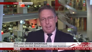 Richard Burnett on BBC News - Brexit & the Driver Shortage