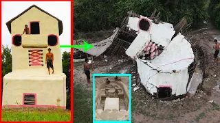 [Full Video] Build Underground Room And Boots House But Did Not Living Due To Rain, House collapses