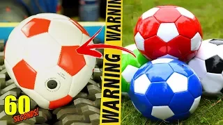 60 SECONDS Experiment - SHREDDING VS Soccer Ball | CRASH TEST