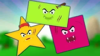 пугающие формы песни | Рифма для детей | Узнать формы | Learn Shapes In Russian | Shapes Song