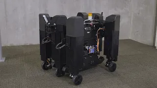 Sony R&D Center |6脚車輪ロボットの動作デモ(Demonstation of mobile robot with the six-legged wheel configuration)